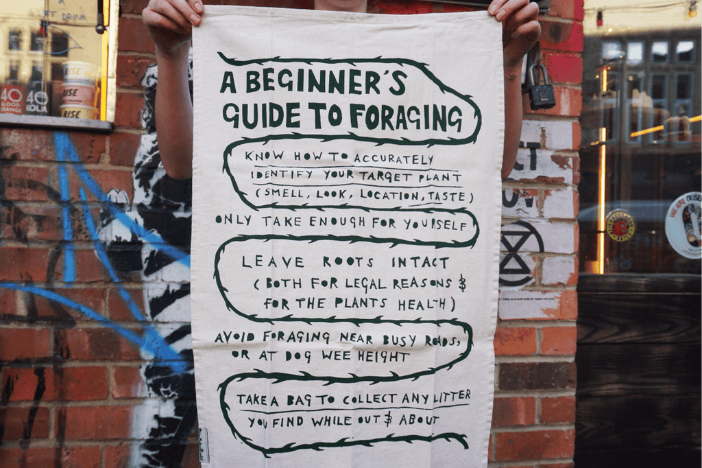 Peter Makes Prints | A Beginners Guide To Foraging Tea Towel